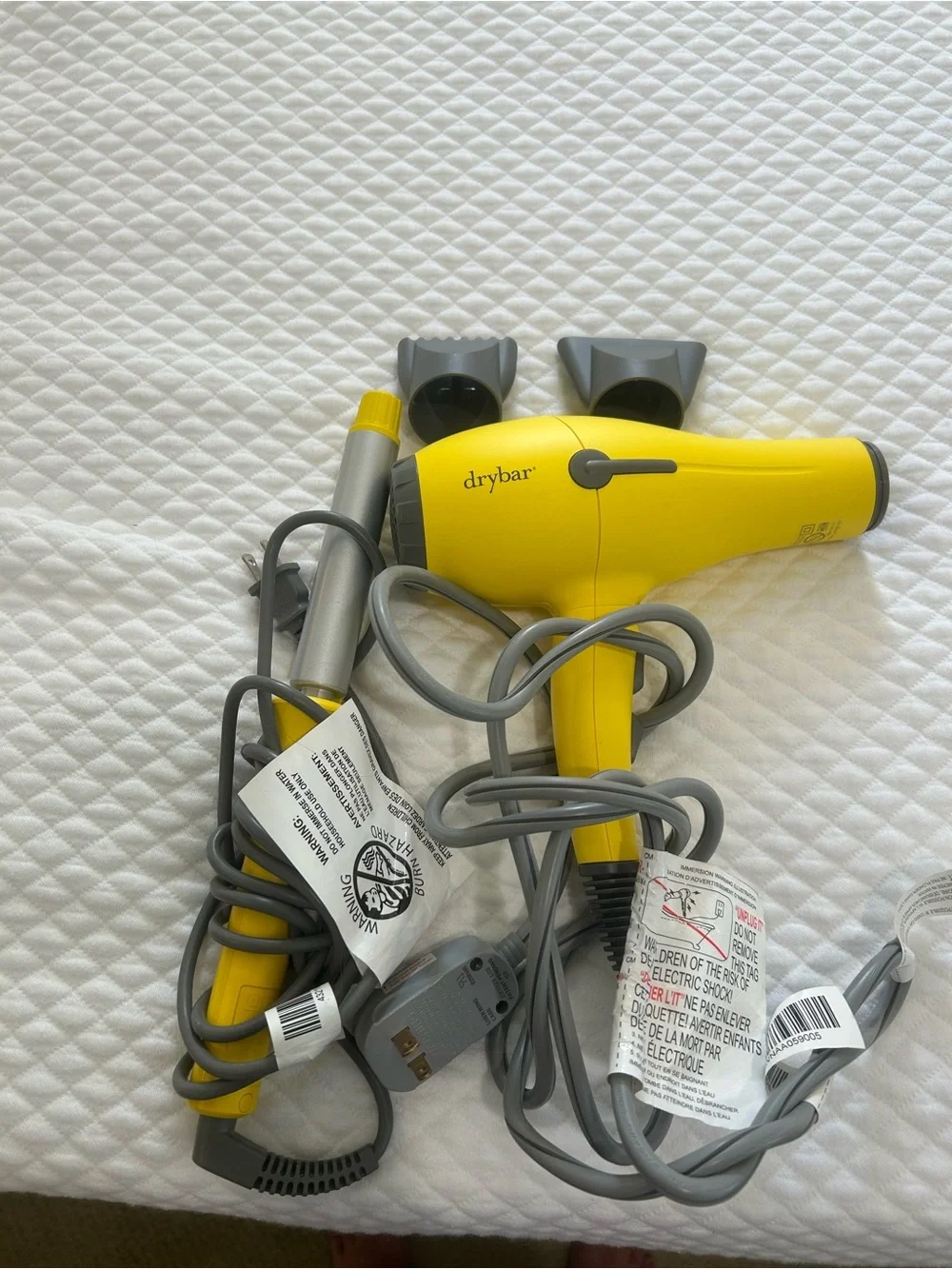 Drybar Buttercup hair dryer and 3 day bender curling iron